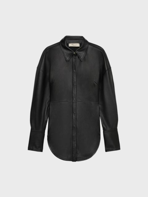 Blumarine LEATHER SHIRT WITH BELT