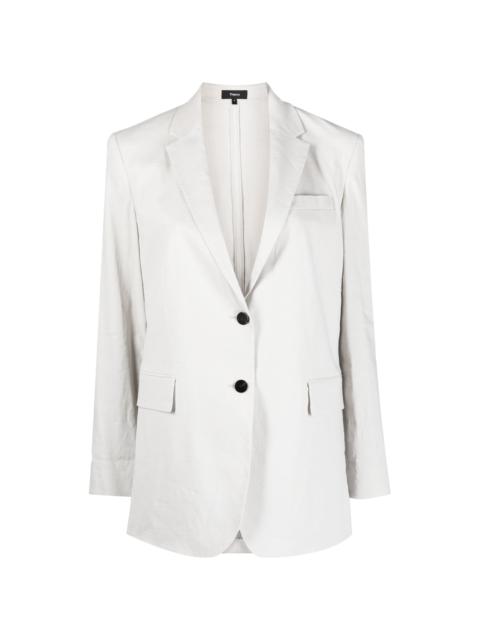 single-breasted button blazer