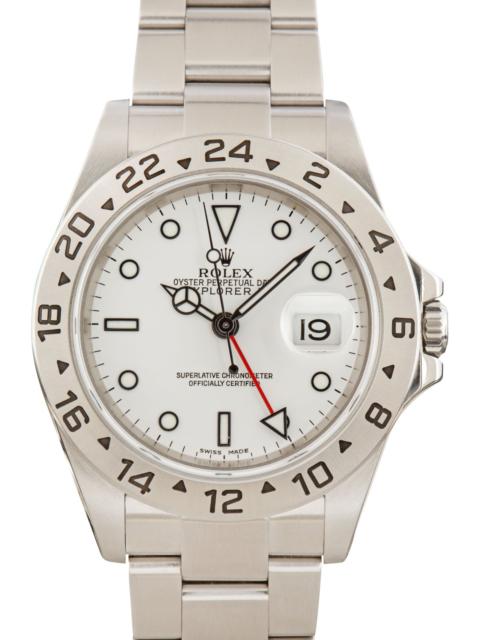 ROLEX Rolex Explorer II Ref 16570 White Dial