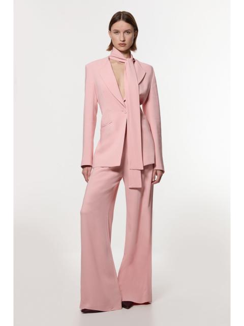 KAREN MILLEN Compact Stretch Viscose Wide Leg Tailored Trouser