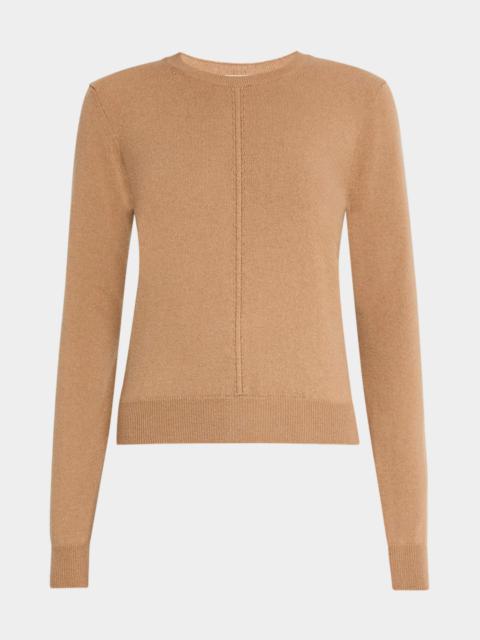 Seamed Crewneck Cashmere Sweater