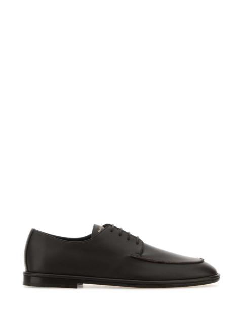 Salvatore Ferragamo Men Brown Leather Blade 2 Lace-Up Shoes