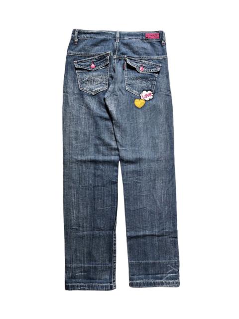 Other Designers Vintage - Fiorucci patchwork embroidery logo jeans