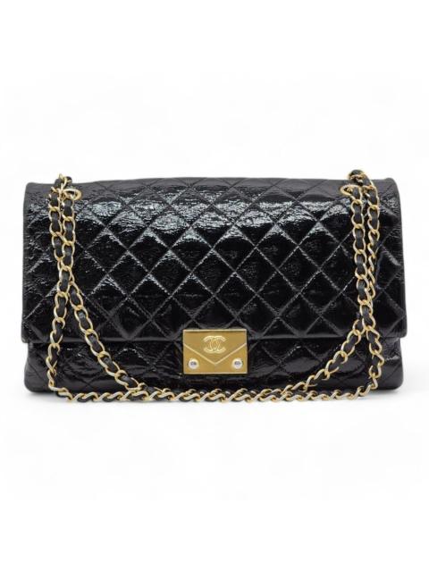 CHANEL Pagoda Accordion Quilted Leather Flap Bag Black - Preloved