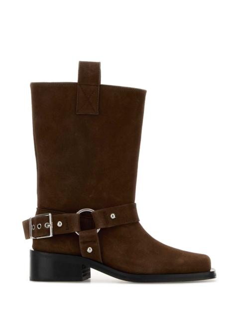 GANNI Ganni Women Brown Suede Boots