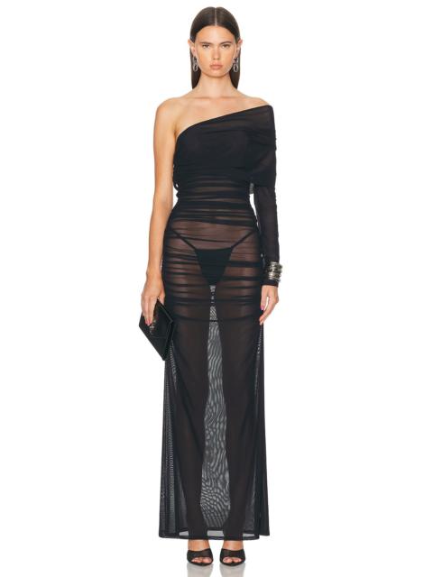 ATLEIN Draped Mini Gown