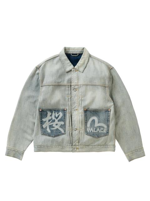 PALACE PALACE EVISU TYPE 2 DENIM JACKET REVERSE INDIGO