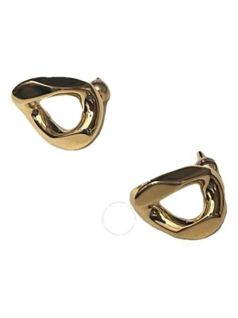 Burberry Light Gold Small Chain-Link Earrings