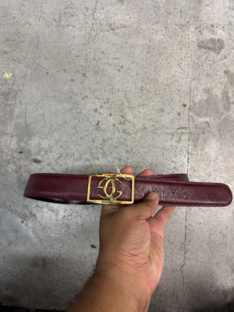 GUCCI Rare Vintage Gucci Belt Gold Maroon leather 38
