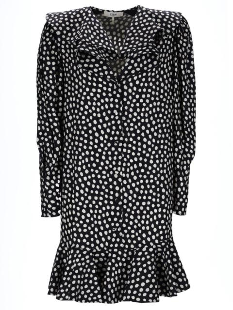 Chloé SILK MINI DRESS WITH COLLAR