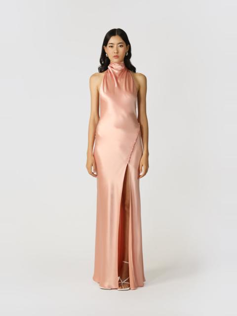 SAU LEE PENELOPE BACKLESS SATIN GOWN