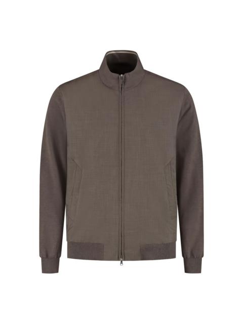 silk-blend bomber jacket