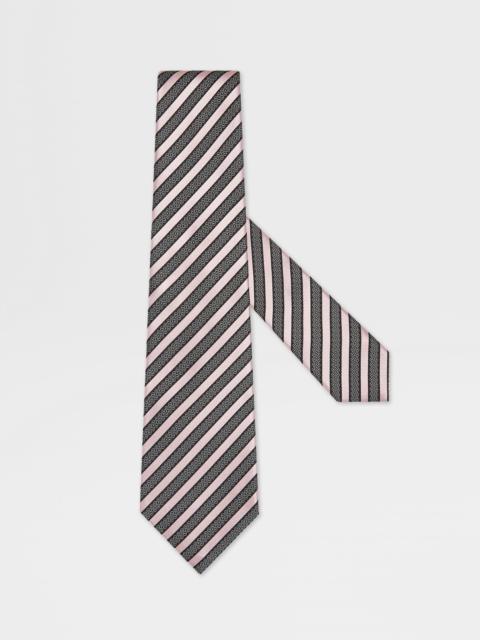 ZEGNA LIGHT PINK SILK AND COTTON TIE