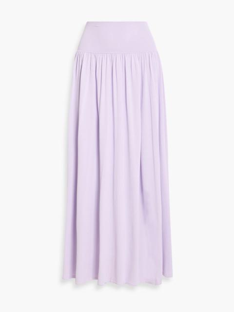 Zimmermann Gathered stretch-knit maxi skirt