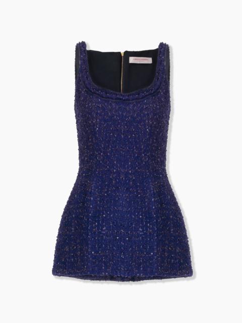 CAROLINA HERRERA Tweed Peplum Top