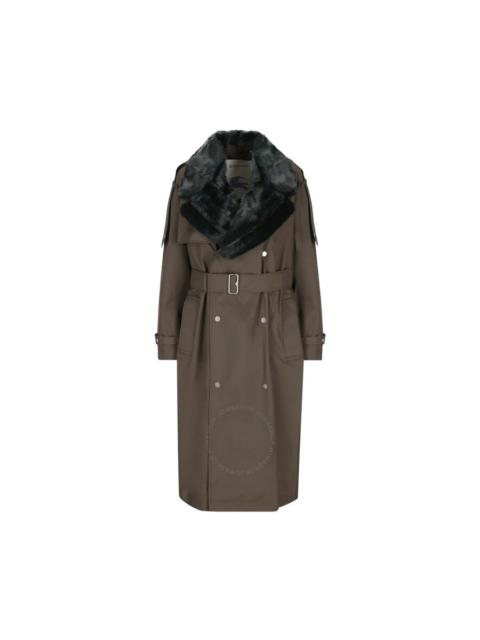 Burberry Burberry High Neck Check Print Trench Coat