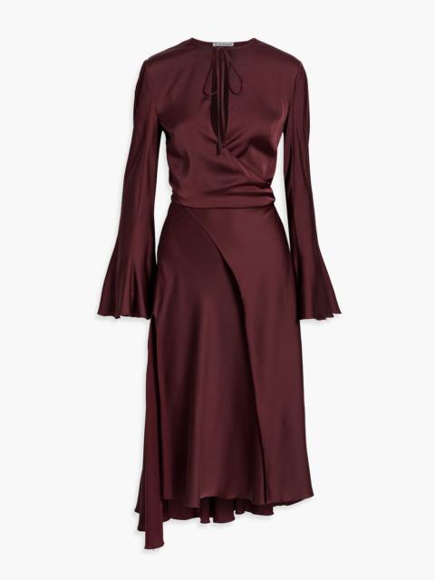 Acne Studios Wrap-effect satin midi dress