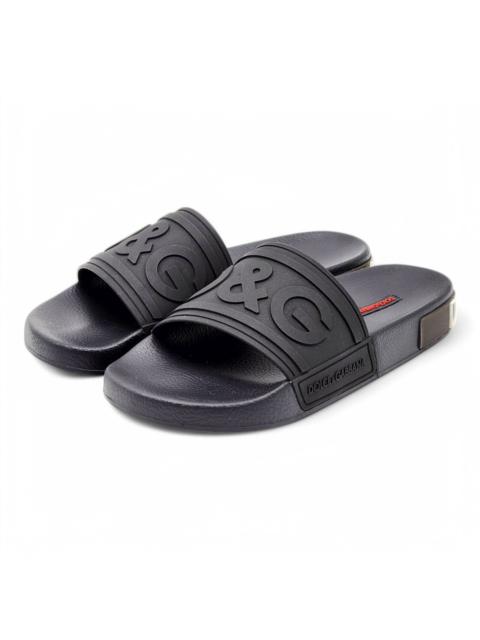 DG Logo Beachwear Rubber Slides - Black EU 40 / US 10 NWB