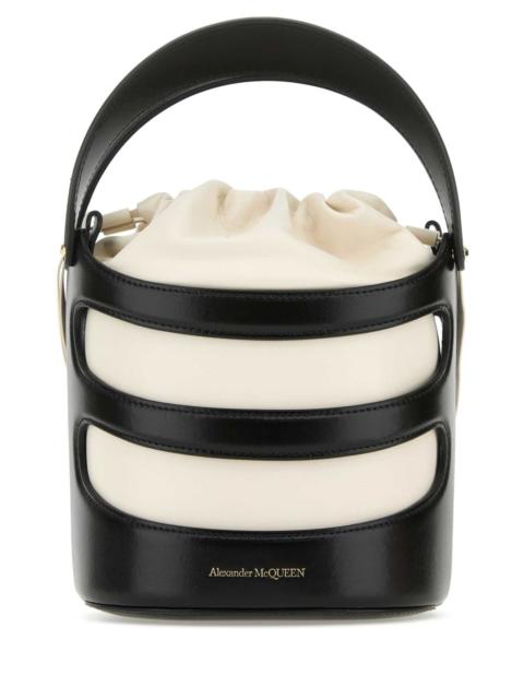 Alexander McQueen Alexander Mcqueen Women Two-Tone Leather The Rise Bucket Bag