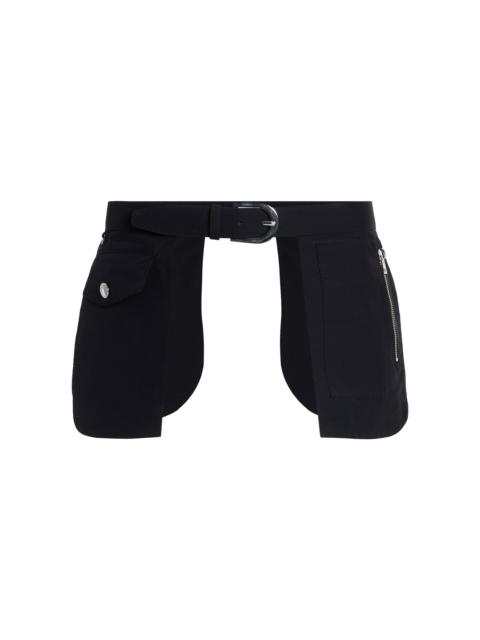 BRANDON MAXWELL The Dallas Nylon Pocket Belt black