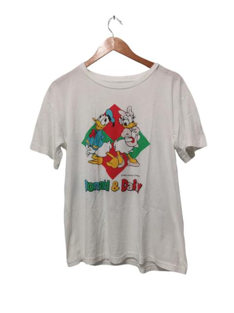 Other Designers Vintage - Vintage Donald and Daisy Disney Rare Tee Mickey Stitches