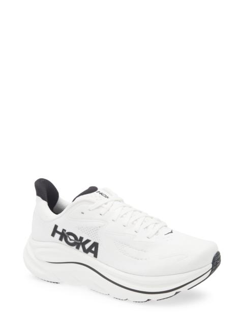 HOKA HOKA Clifton 10 Running Shoe in White /Black at Nordstrom