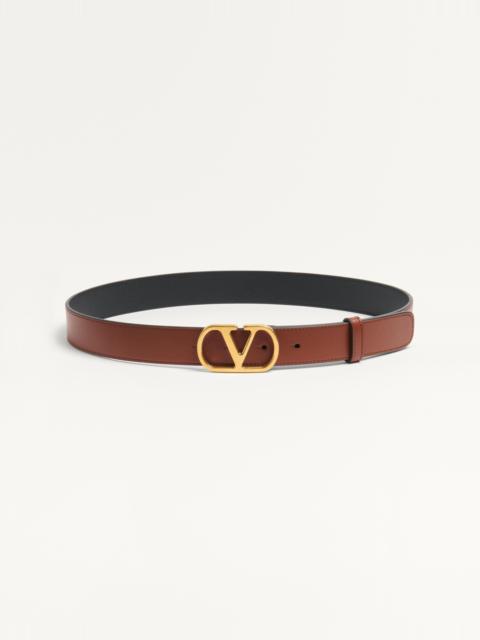 Valentino VLOGO SIGNATURE BELT IN SHINY CALFSKIN 30 MM