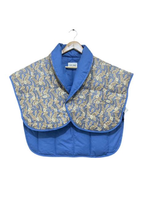 CELINE Vintage Celine Paisley Down Poncho Rare Colour