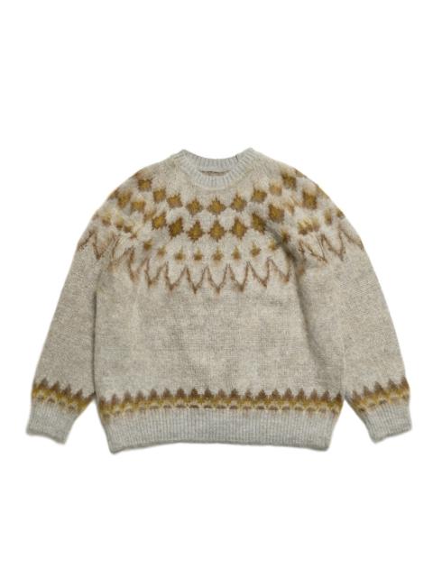 South2 West8 South2 West8 - Mohair Crew Neck Sweater - Nordic Skull - RW663