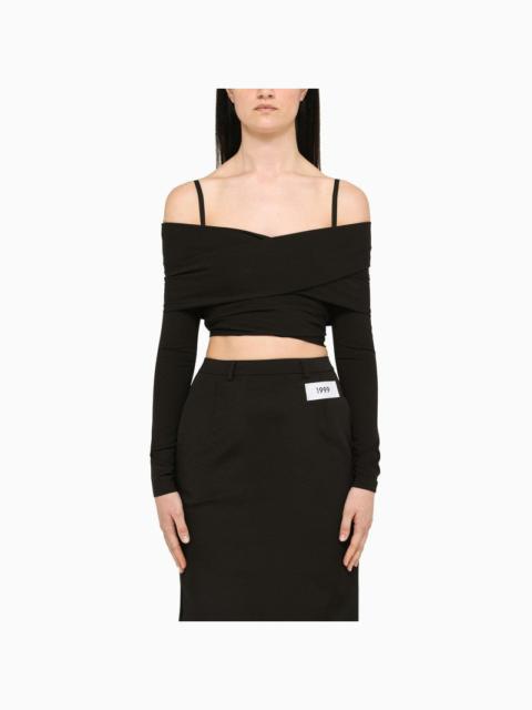 Dolce & Gabbana Dolce&Gabbana Black Top With Boat Neckline Women