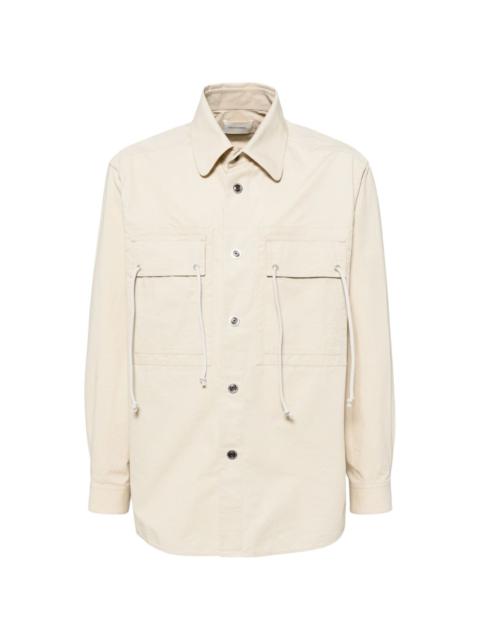 flap-pocket poplin shirt