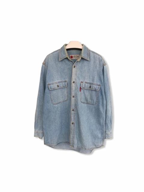 Other Designers Vintage - Vintage Lucky Strike Double Pocket Button Down Shirt