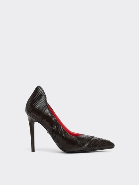 Ferrari Wet-glossy leather pumps