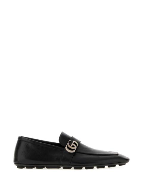 GUCCI Gucci Men Black Leather Loafers