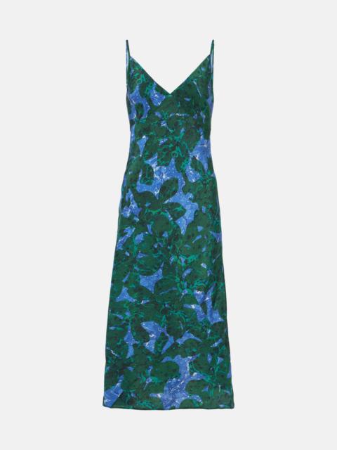 Dries Van Noten Printed silk slip dress