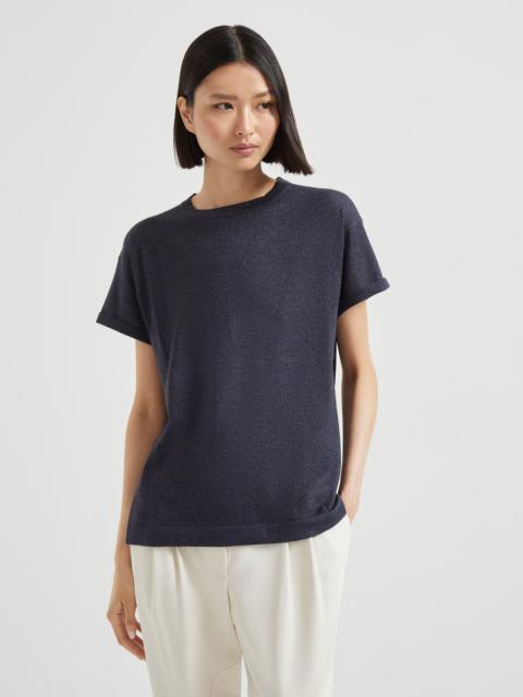 Brunello Cucinelli Sparkling cashmere and silk lightweight knit T-shirt