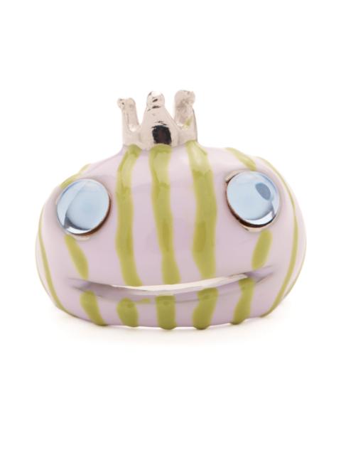 Collina Strada LILAC GREEN STRIPE FROG PRINCE RING