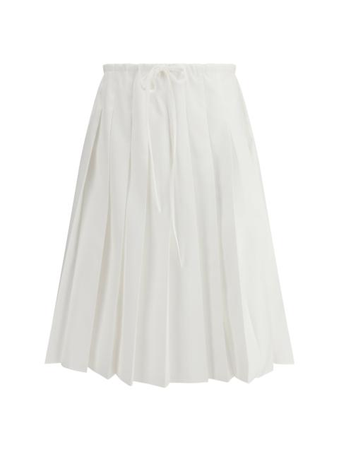 Prada Prada Pleated Jersey Skirt White Women