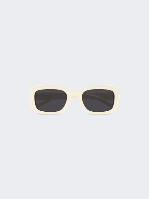 SAINT LAURENT Rectangular Sunglasses Ivory