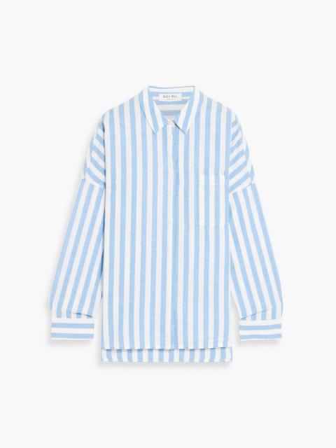 Other Designers Jo striped cotton and linen-blend shirt