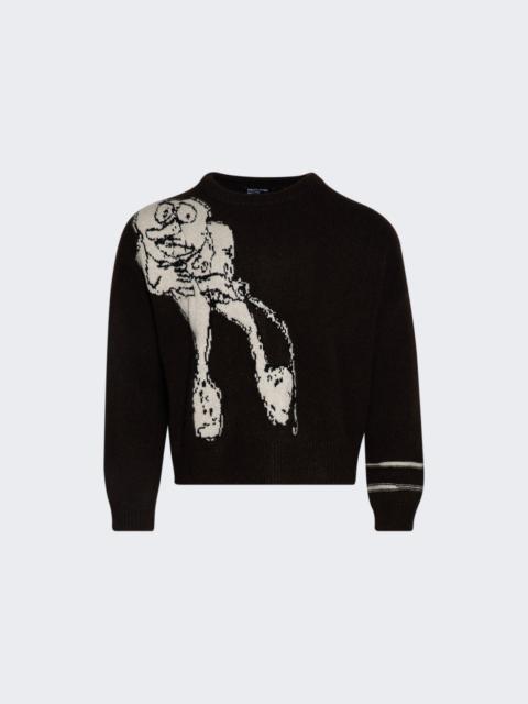 Enfants Riches Déprimés Jean D. Sweater Brown, Ivory And Black