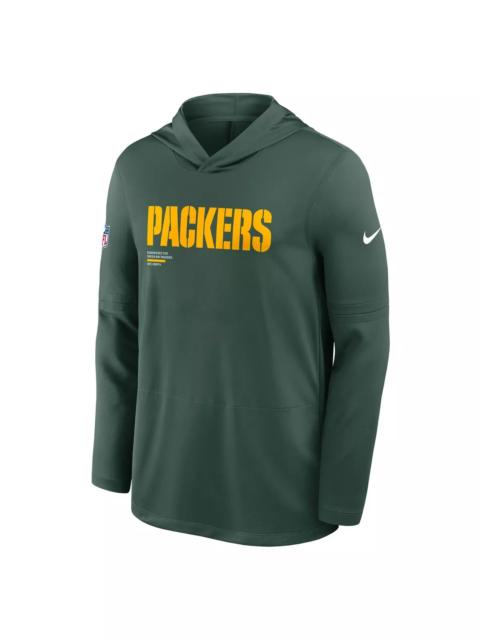 Nike Green Bay Packers Long Sleeve Hoodie Tee-Green