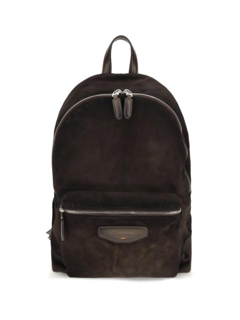 Santoni Santoni Men Suede Backpack