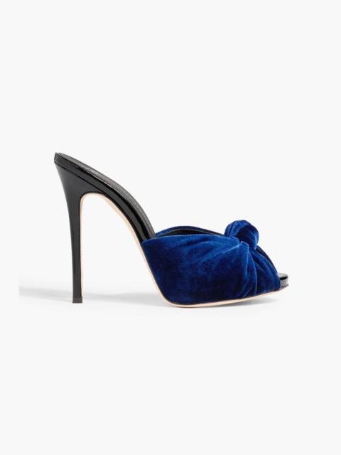 Giuseppe Zanotti Bridget 120 knotted velvet mules