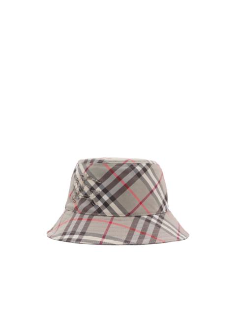 checked bucket hat