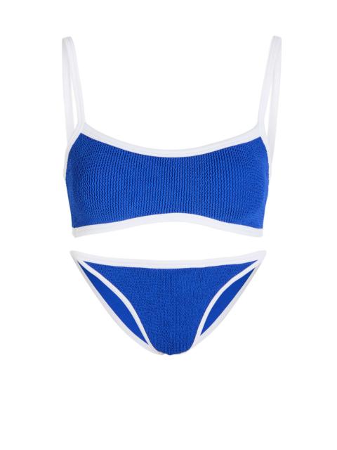 Hunza G Hunza G Tyler Contrast-trim Crinkle Bikini
