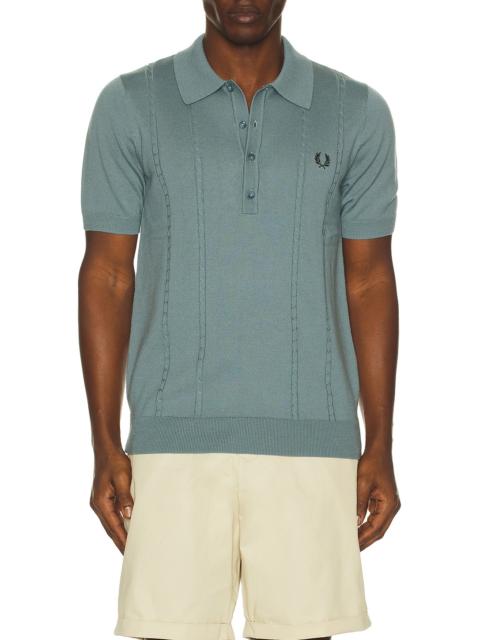 Fred Perry Cable Knitted Polo Shirt