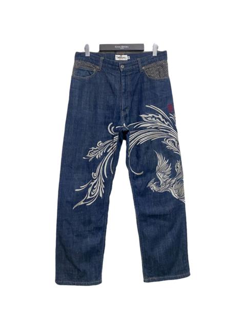 Other Designers Karakuri Tamashii - Vintage Karakuri Tamashi Phoenix Denim Embroidery Jeans