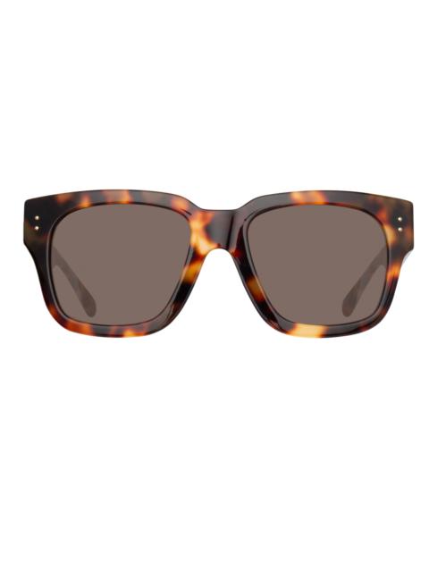 LINDA FARROW THE AMBER | D-FRAME SUNGLASSES IN TORTOISESHELL (C2)