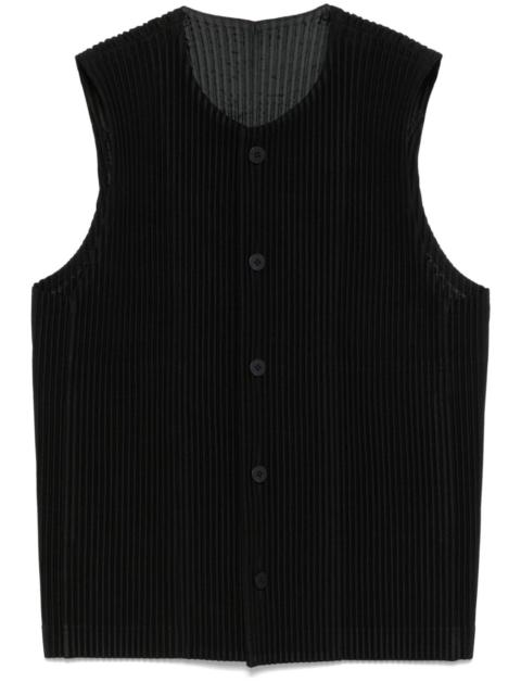 HOMME PLISSE' ISSEY MIYAKE - Homme Plisse' Issey Miyake Men Tailored Pleats Vest